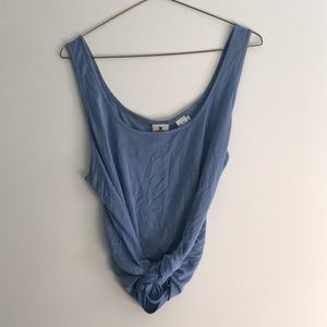 Mary Green Silk Blue Top